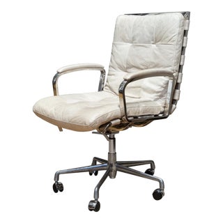 Restoration Hardware Oviedo Leather Desk Chair For Sale
