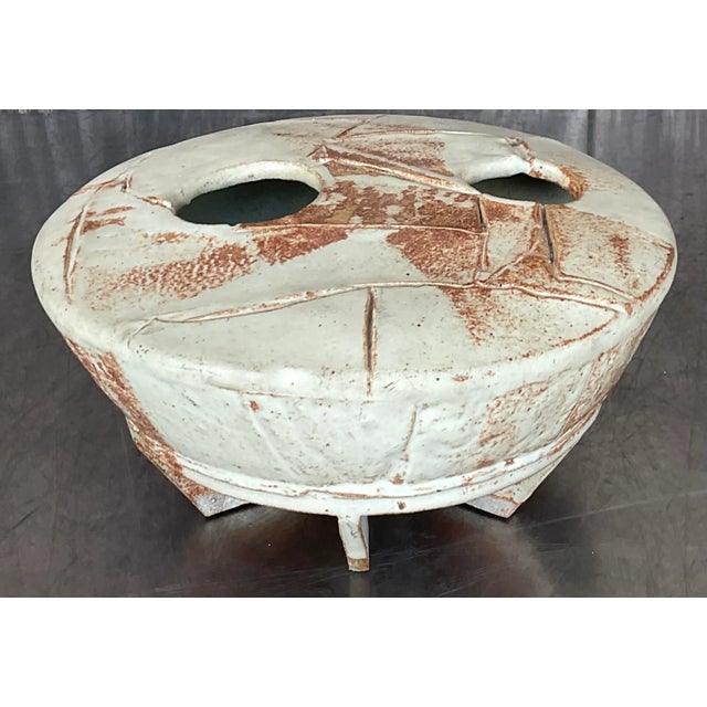 Ceramic Vintage Boho Signed Studio Pottery Vase For Sale - Image 7 of 7