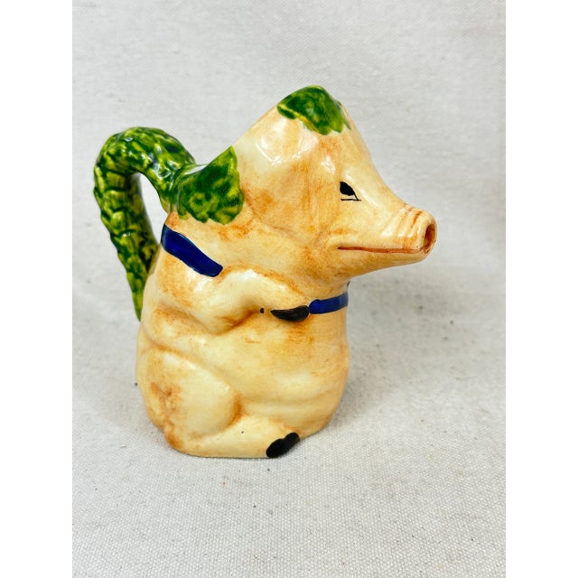 Vintage majolica pig monk pitcher made by Sigi Costa in Italy. This is a pre-owned item so please see all pictures and ask...