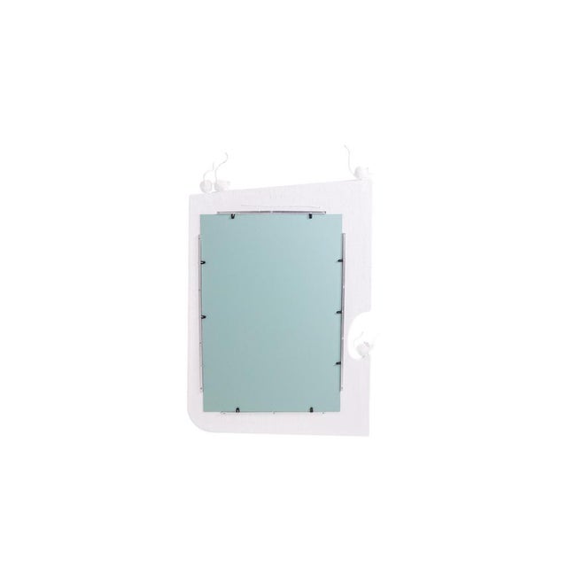 Small White Plaster Mirror For Sale - Image 9 of 10