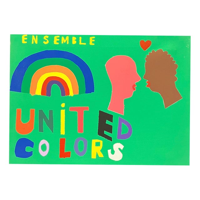 Alexandre Schaller, Colors of Love, Acrylic on Canvas, 1990s For Sale