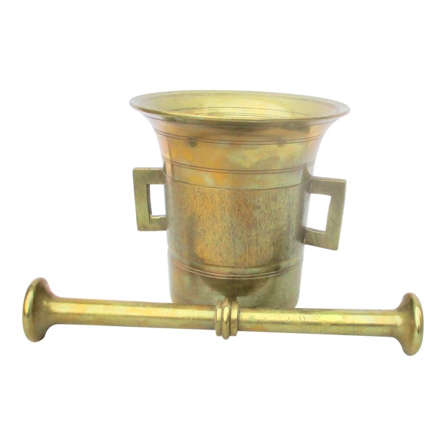 Antique Bronze Mortal and Pestal For Sale