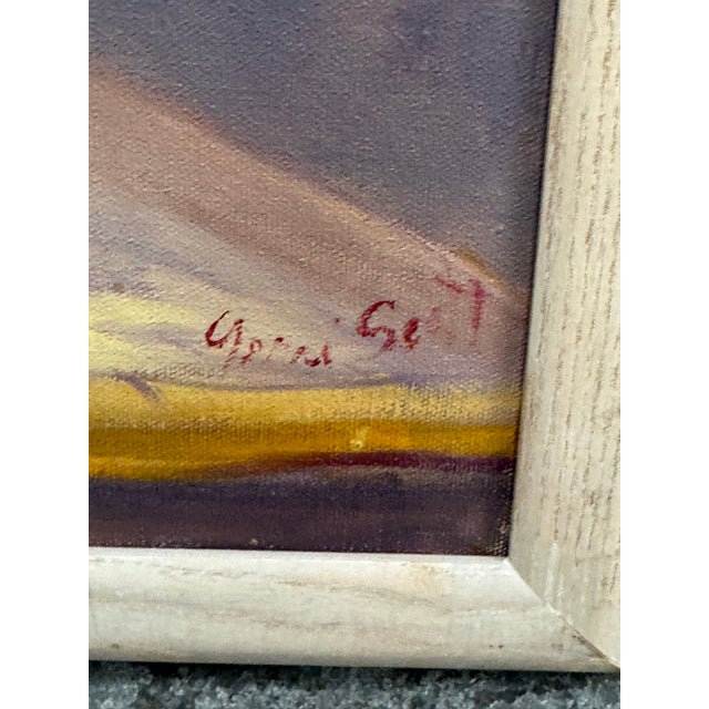 Red Floral Still Life Oil on Canvas Painting, Vintage For Sale - Image 8 of 12