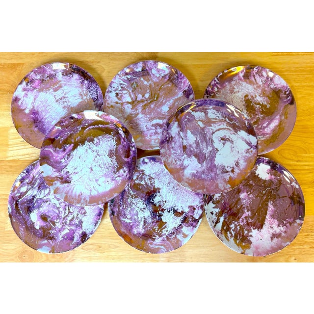 Sascha Brastoff 'Surf Ballet -Pink' for Jill Stevens Miami Beach, Service For 8 For Sale - Image 10 of 12