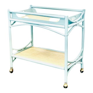 1960s Vintage Bamboo Bar Cart For Sale