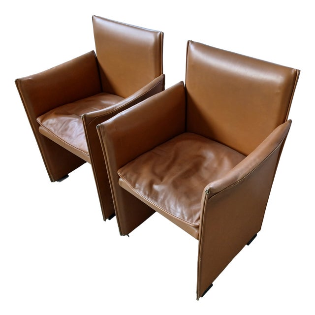 401 Break Armchairs by Mario Bellini for Cassina, 1970s, Set of 2 For Sale