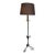 Spanish Silvered Iron Floor Lamp With Twisted Stem and Tripod Base, 1950s For Sale