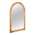 Mid-Century Arch Mirror with Double Bamboo Frame and Rattan Wicker, Italy, 1970s For Sale