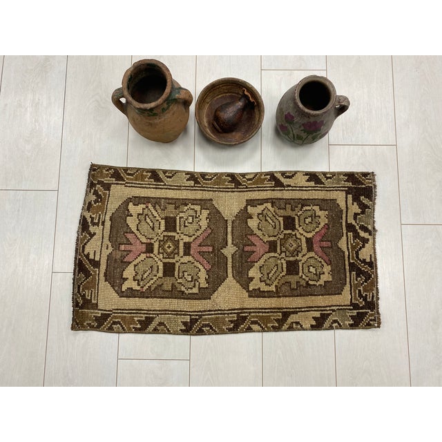 Turkish Vintage Anatolian Small Rug For Sale - Image 3 of 5