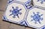 Antique 1920s Portuguese Ceramic Tiles With Stylized Art Deco Rosette Motif Set of 14 For Sale - Image 10 of 18