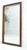 Mid Century Modern c1970s Oiled Walnut 25x46 Rectangle Wall Mirror Mint For Sale - Image 6 of 8