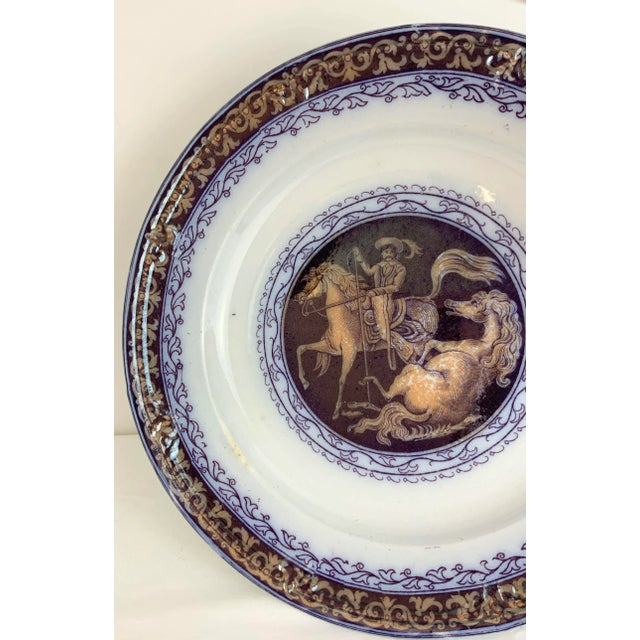 Antique White Antique Forster & Elsmore Vaquero Plate - Circa 1850 For Sale - Image 8 of 12
