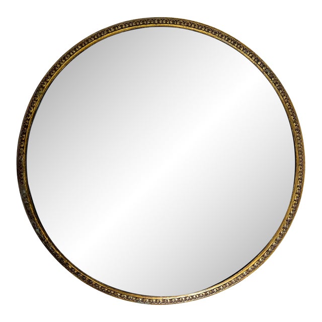 Hollywood Regency Oversized Vintage Gilt Metal Mirrored Plateau — Repurposed Lighting Element — Hollywood Regency / Neoclassical For Sale - Image 3 of 18