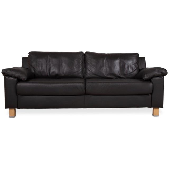 Leather Dark Brown Three-Seater Sofa from Ewald Schillig For Sale - Image 12 of 12