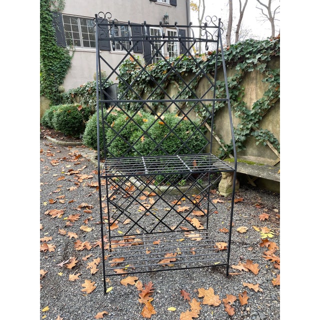 Tres Chic French Style Wrought Iron Baker’s Rack For Sale - Image 12 of 12
