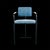 Vintage Minimalist Postmodern Metal and Fabric Armchair, 1980s For Sale - Image 12 of 12