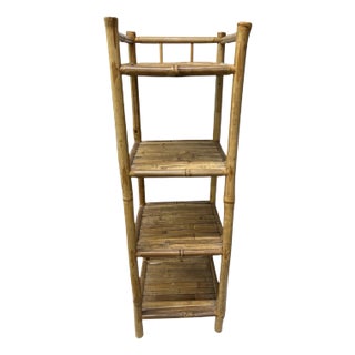 Coastal Bamboo Four Tier Shelf For Sale