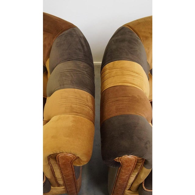 English Chesterfield Club Chairs, Set of 4 For Sale - Image 11 of 17