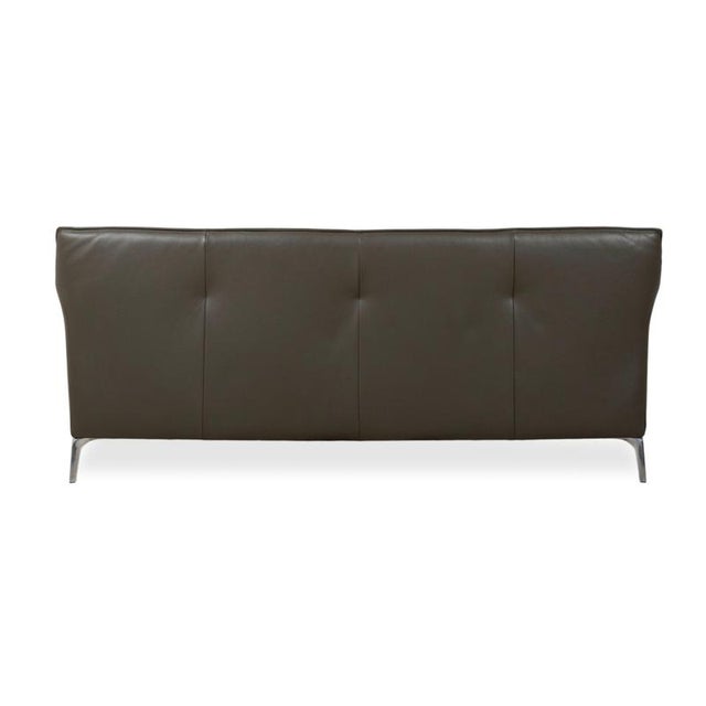 Mayon 3-Seater Sofa in Dark Green Leather from Leolux For Sale - Image 9 of 11