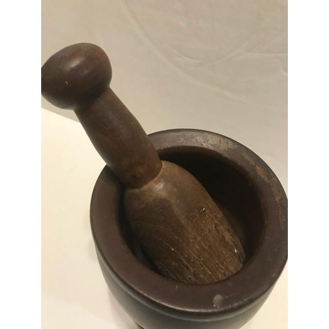 Mid 19th Century Antique Mid 19th Century Wooden Mortar and Pestle For Sale - Image 5 of 6