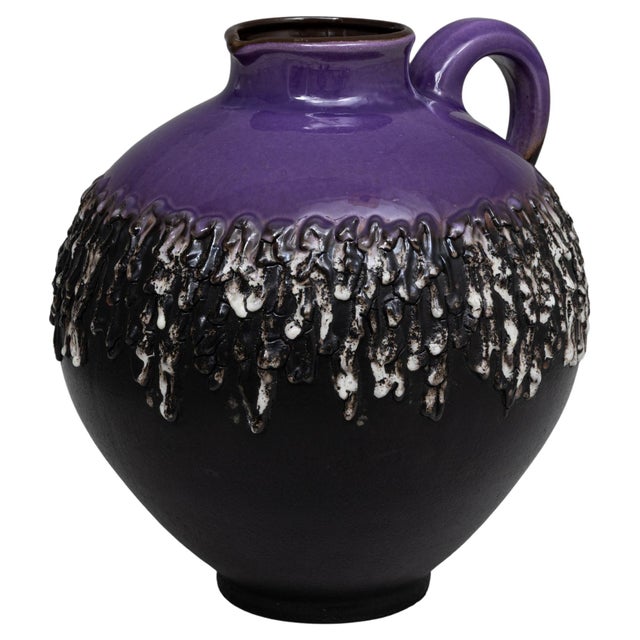 20th Century German Fat Lava Ceramic Jug For Sale - Image 9 of 18