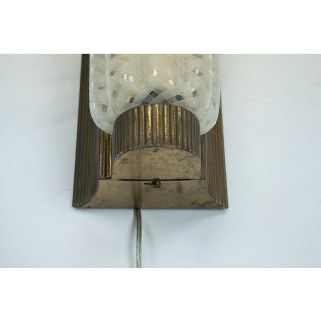 Large Art Deco Sconce in Brass and Acrylic, 1930s For Sale - Image 14 of 17
