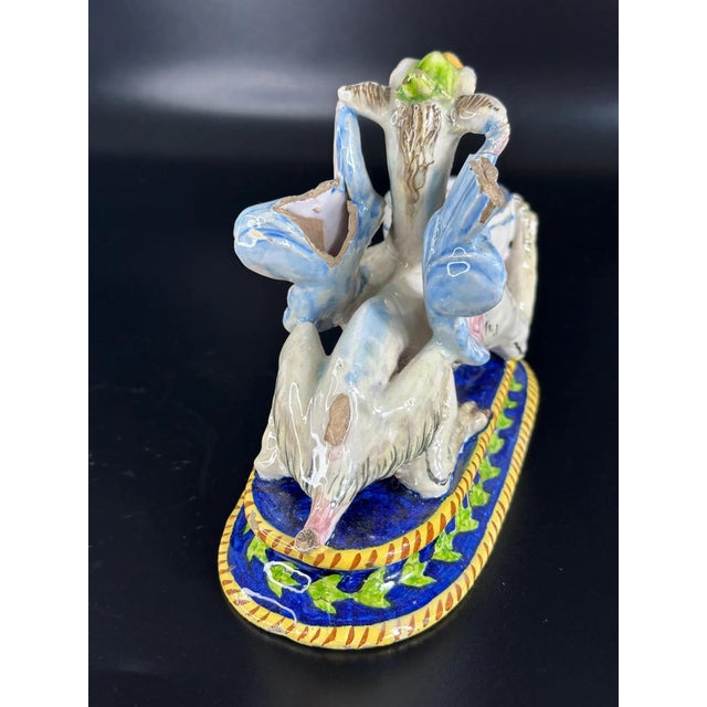 Antique Italian Majolica Dragon Stand, 1890s For Sale - Image 4 of 11
