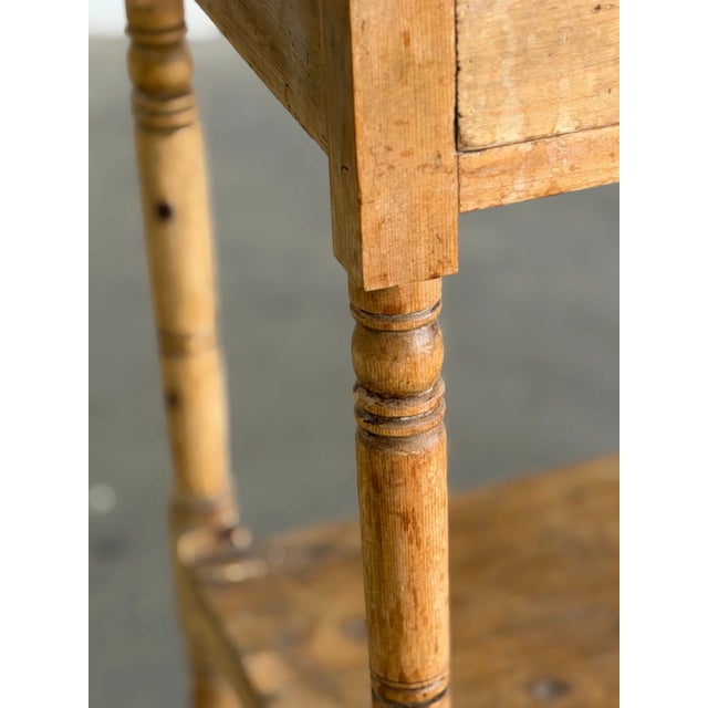 Brown 1940s Pine Console For Sale - Image 8 of 18