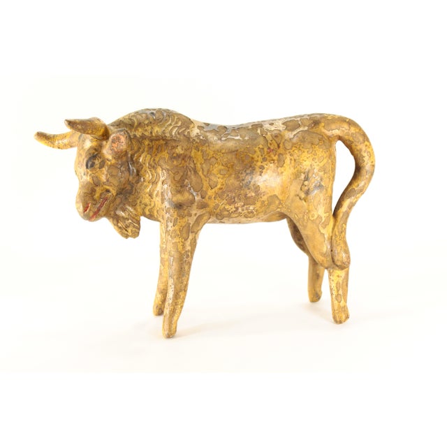 Early 20th C. Earthenware Pottery Bull Figurine Coin Bank, Mexico For Sale In Houston - Image 6 of 18