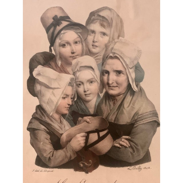 French Country 19th Century "Les Savoyardes (The Ladies of Savoy)" Louis Léopold Boilly No. 51 Print, Framed For Sale - Image 3 of 10