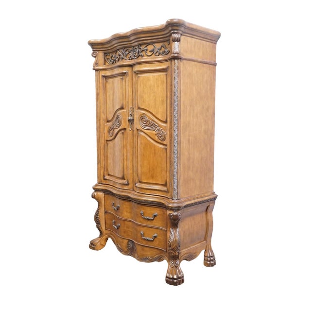 AICO / Michael Amini Furniture Paradisio Collection Birch Contemporary Italian Provincial 52" Media / Clothing Storage...