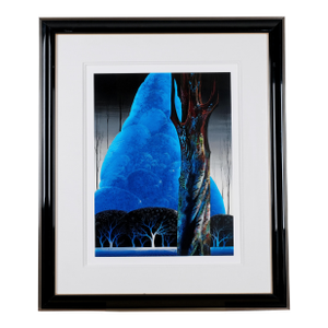 1992 Eyvind Earle "Blue Nocturne" Limited Edition 262/350 Hand Signed & Numbered Framed Serigraph With Certificate of Authenticity