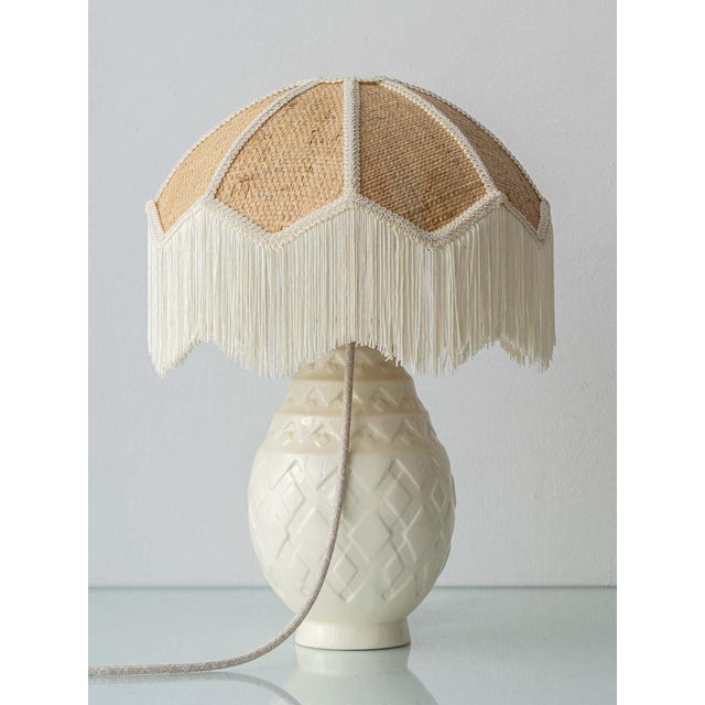 Ivory Art Deco Pineapple Lamp by Charles Catteau for Boch Frères Keramis, 1920s For Sale - Image 8 of 11
