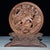 Antique Miniature Round Wooden Screen, Pierced Carving of Mythical Beast For Sale - Image 4 of 8
