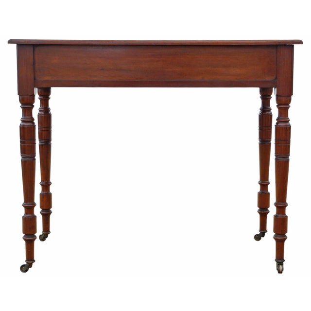 Antique Oyster Burr Walnut Writing or Dressing Table, 19th Century For Sale - Image 5 of 8