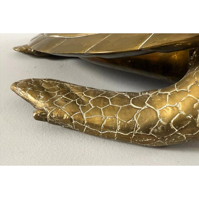 Brown Hollywood Regency Brass Turtle, France, 1970s For Sale - Image 8 of 18