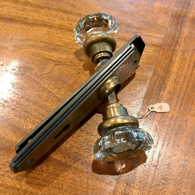 Vintage Art Deco Door Knobs and Backplates Set Chairish