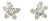 Platinum and Diamond Cluster Earrings, Pair For Sale