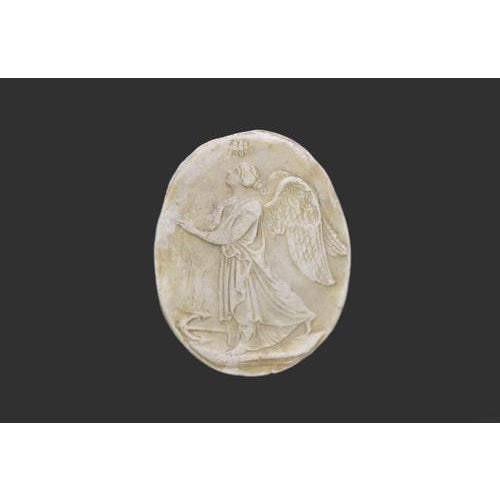 Ancient Neoclassical Cameo Intaglio in biscuit. Italy, 19th Century. Good condition.