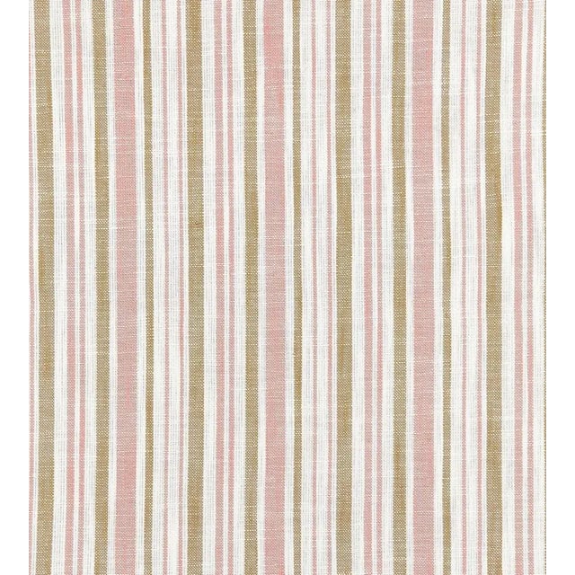The House of Scalamandré Pembroke Stripe Fabric, Pink Sand For Sale