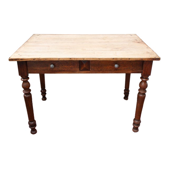 Antique Farmhouse Kitchen Table in Pine, France, 1880-1910 For Sale