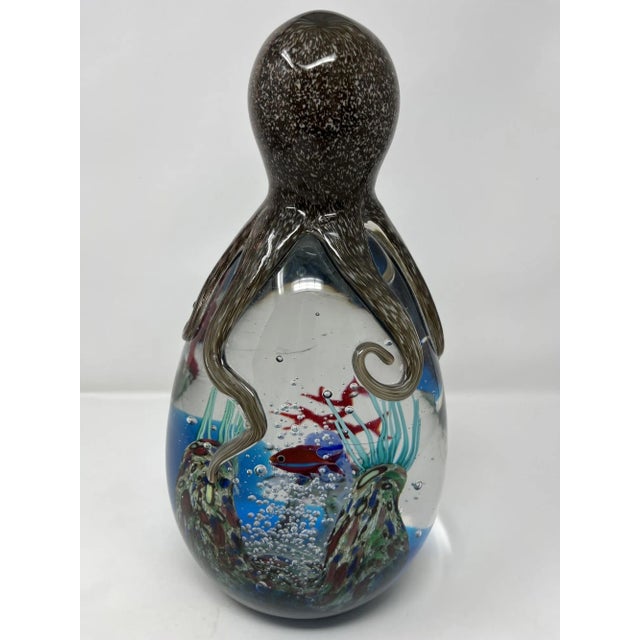 Large Murano Glass Aquarium With Octopus For Sale - Image 4 of 10