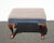 1970s Vintage Queen Anne Blue Stripped Footstool Bench For Sale - Image 5 of 12