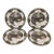 Vintage Mid-Century Modern Johnson Brothers Friendly Village Dinner Plates Set of 4 For Sale