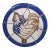 1970s Hogan Young Signed Mosaic Rooster Wall Plaque – 11.25" Round For Sale