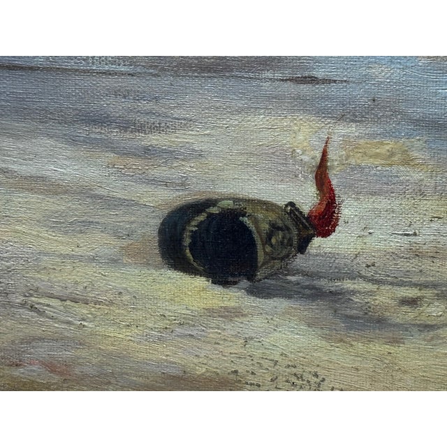 Edith Alice Simkins (1870–1949) “Runaway Horses” 1939 Large Oil on Canvas, Early Wwi Cavalry Aftermath Scene For Sale - Image 16 of 18