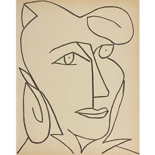 Françoise Gilot, Portrait Woman Original French Mourlot Modernist Lithograph 1951 Francoise Gilot, 1951 For Sale