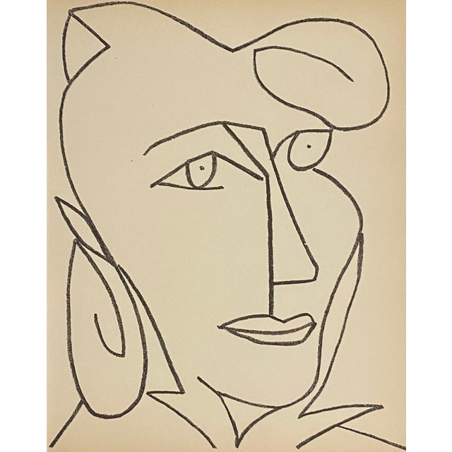 Françoise Gilot, Portrait Woman Original French Mourlot Modernist Lithograph 1951 Francoise Gilot, 1951 For Sale