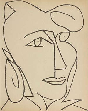 Françoise Gilot, Portrait Woman Original French Mourlot Modernist Lithograph 1951 Francoise Gilot, 1951