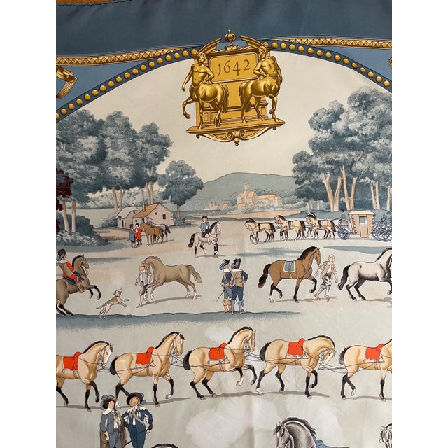 Red PRESENTATION HERMES de CHEVAUX 1980 Ledoux Philippe Foulard en soie For Sale - Image 8 of 11